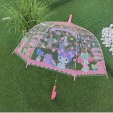 日系兒童透明拱形8骨蘑菇傘